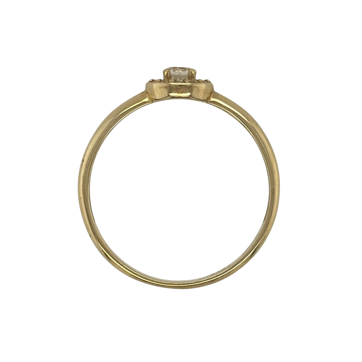 9ct Gold & Cubic Zirconia Round Cluster Ring