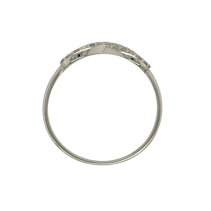 9ct White Gold & Cubic Zirconia Infinity Ring