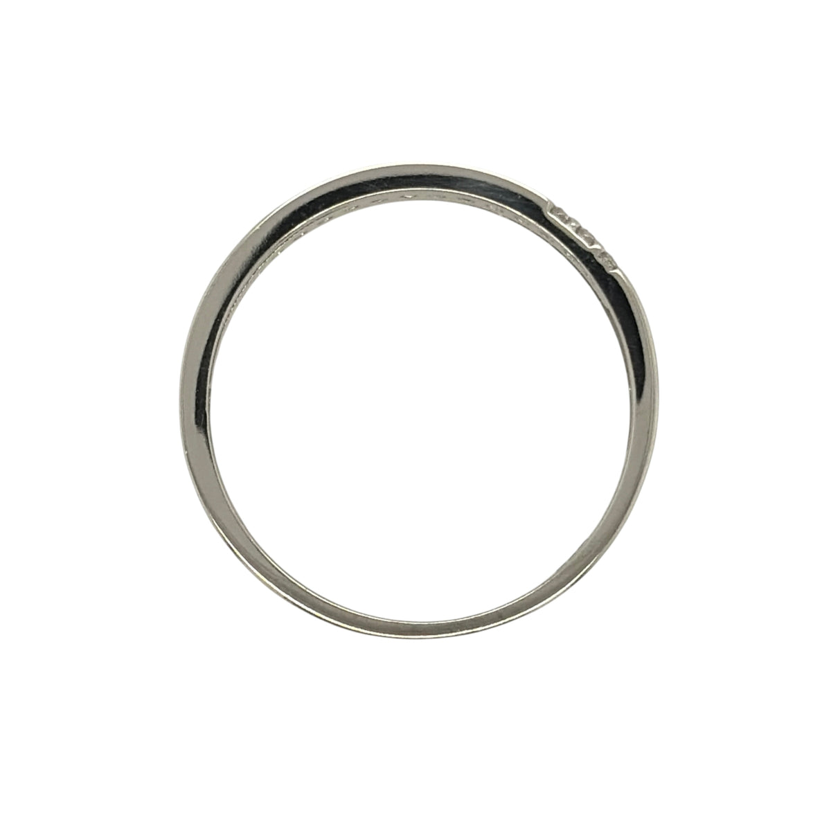 9ct White Gold & Cubic Zirconia Band Ring