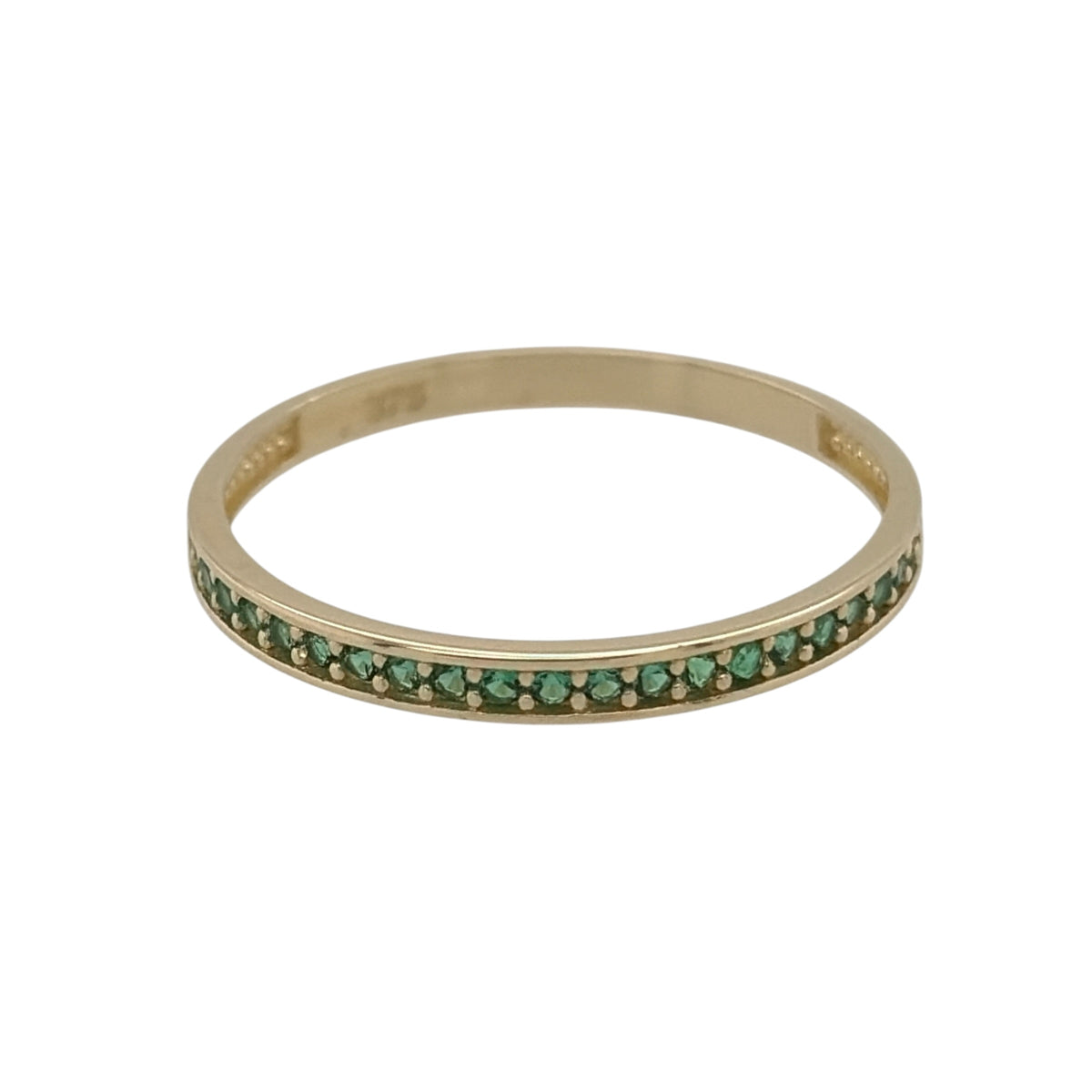 9ct Gold & Emerald Band Ring
