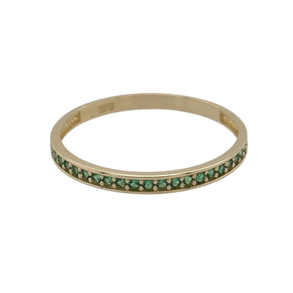 9ct Gold & Emerald Band Ring