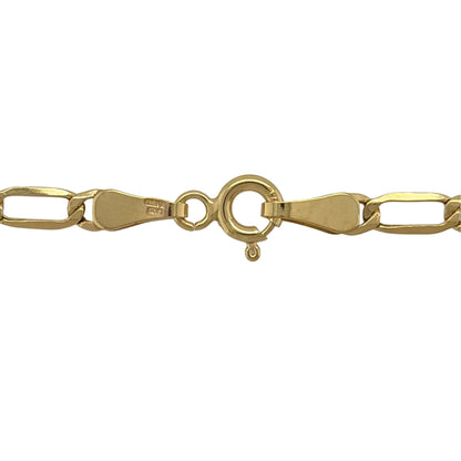 New 9ct Yellow Gold Figaro Chain with the approximate weight 2.10 - 2.30 grams and link width 3.1mm
