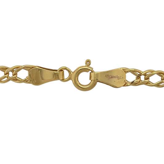 New 9ct Yellow Gold Double Curb Chain with the approximate weight 3.30 - 3.70 grams and link width 3.5mm