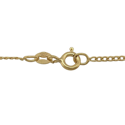 New 9ct Yellow Gold 18" Curb Chain with the approximate weight 1.15 grams and link width 1.4mm