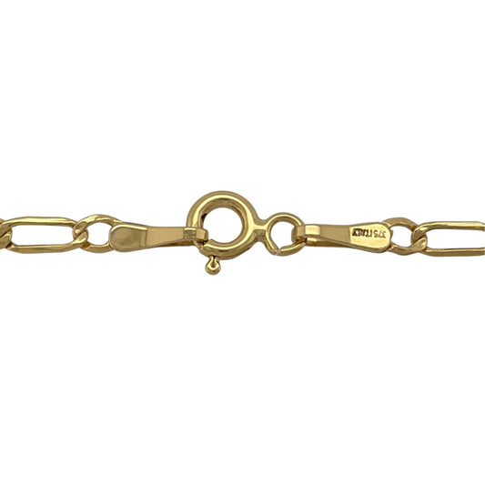 New 9ct Yellow Gold 18" Figaro Chain with the approximate weight 1.80 grams and link width 2.7mm