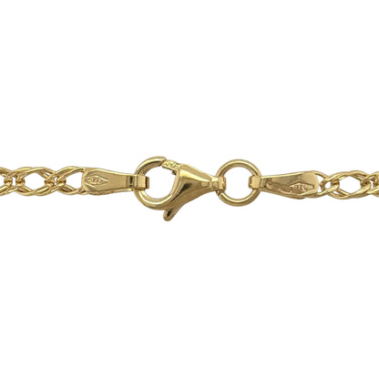 New 9ct Yellow Gold Double Curb Chain with the approximate weight 2 grams and link width 2.5mm