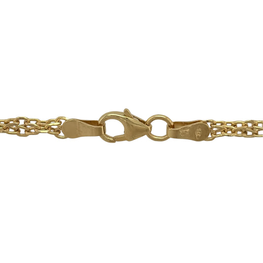 New 9ct Yellow Gold Fancy Link Chain with the approximate weight 3.70 - 4.10 grams and link width 3mm