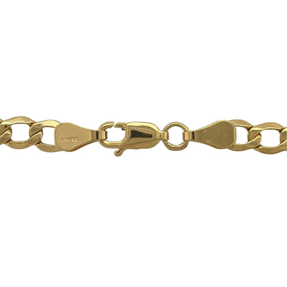 New 9ct Yellow Gold Curb Chain with the approximate weight 4.90 - 6.50 grams and link width 4.2mm