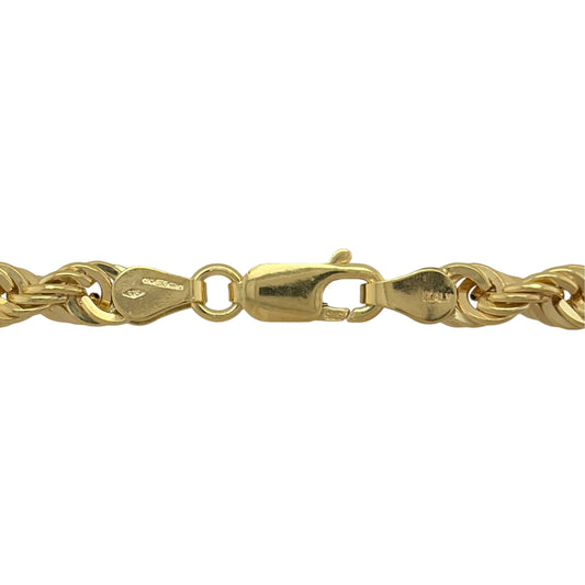 New 9ct Yellow Gold 18" Rope Chain with the approximate weight 8.10 grams and link width 5mm
