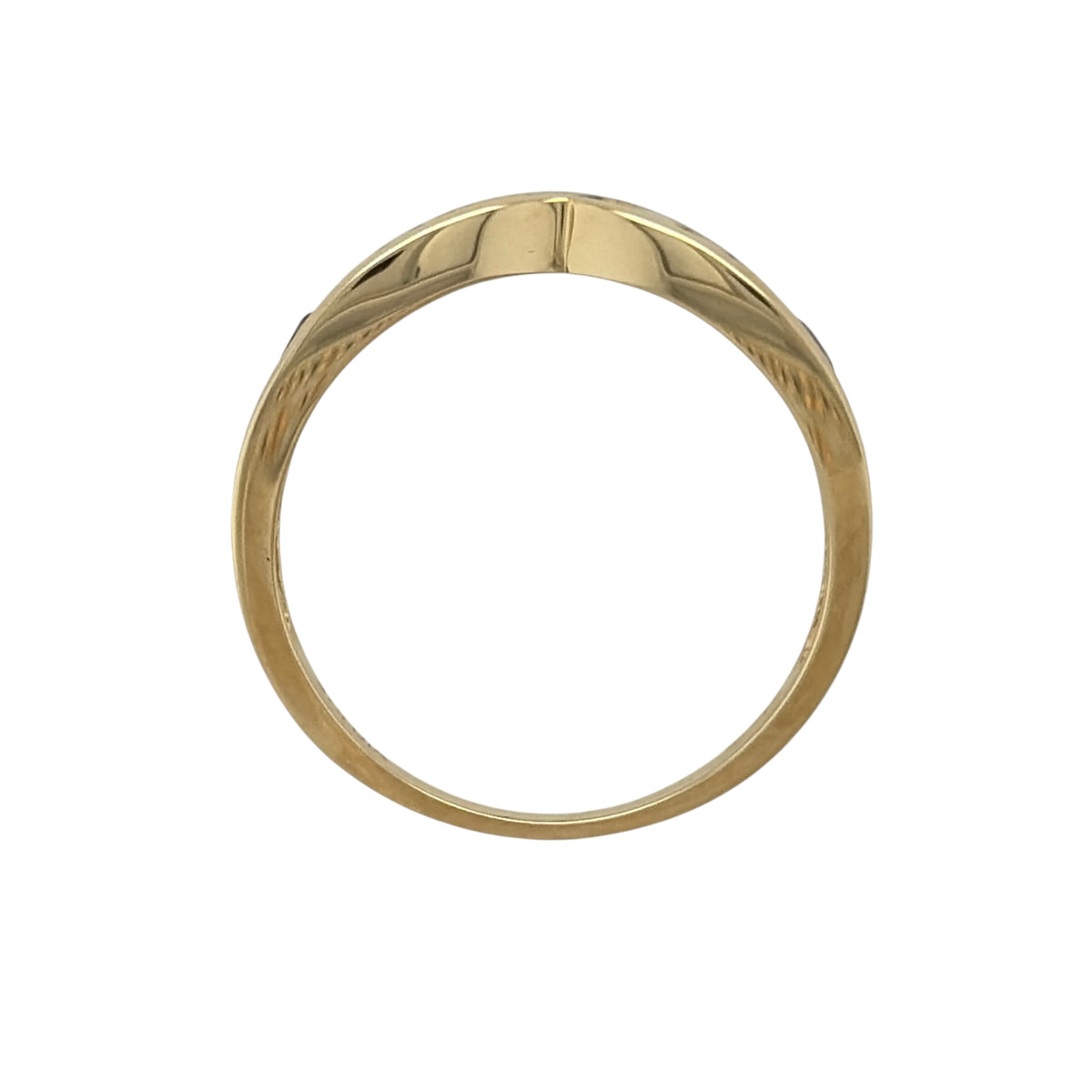 9ct Gold Diamond & Tanzanite Wishbone Ring