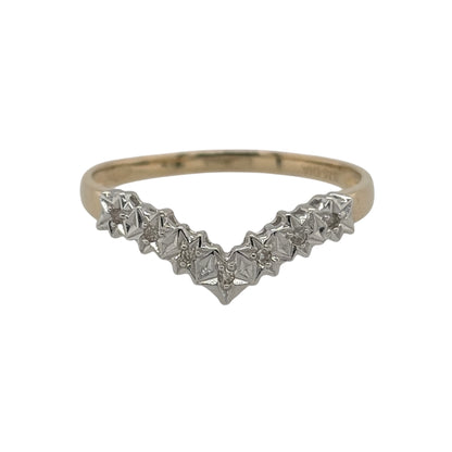 9ct Gold & Diamond Wishbone Ring