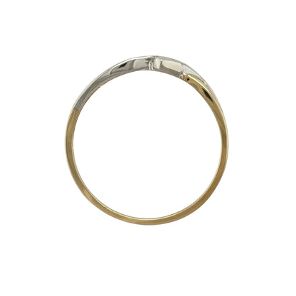 9ct Gold & Diamond Crossover Ring