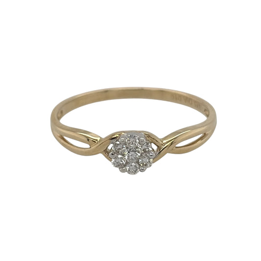 9ct Gold & Diamond Cluster Ring