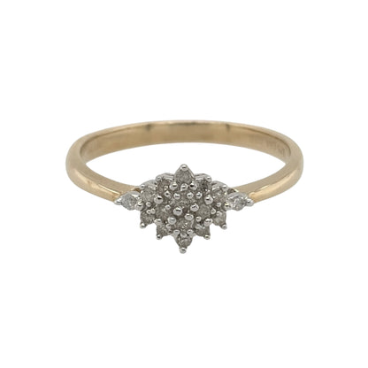 9ct Gold & Diamond Cluster Ring