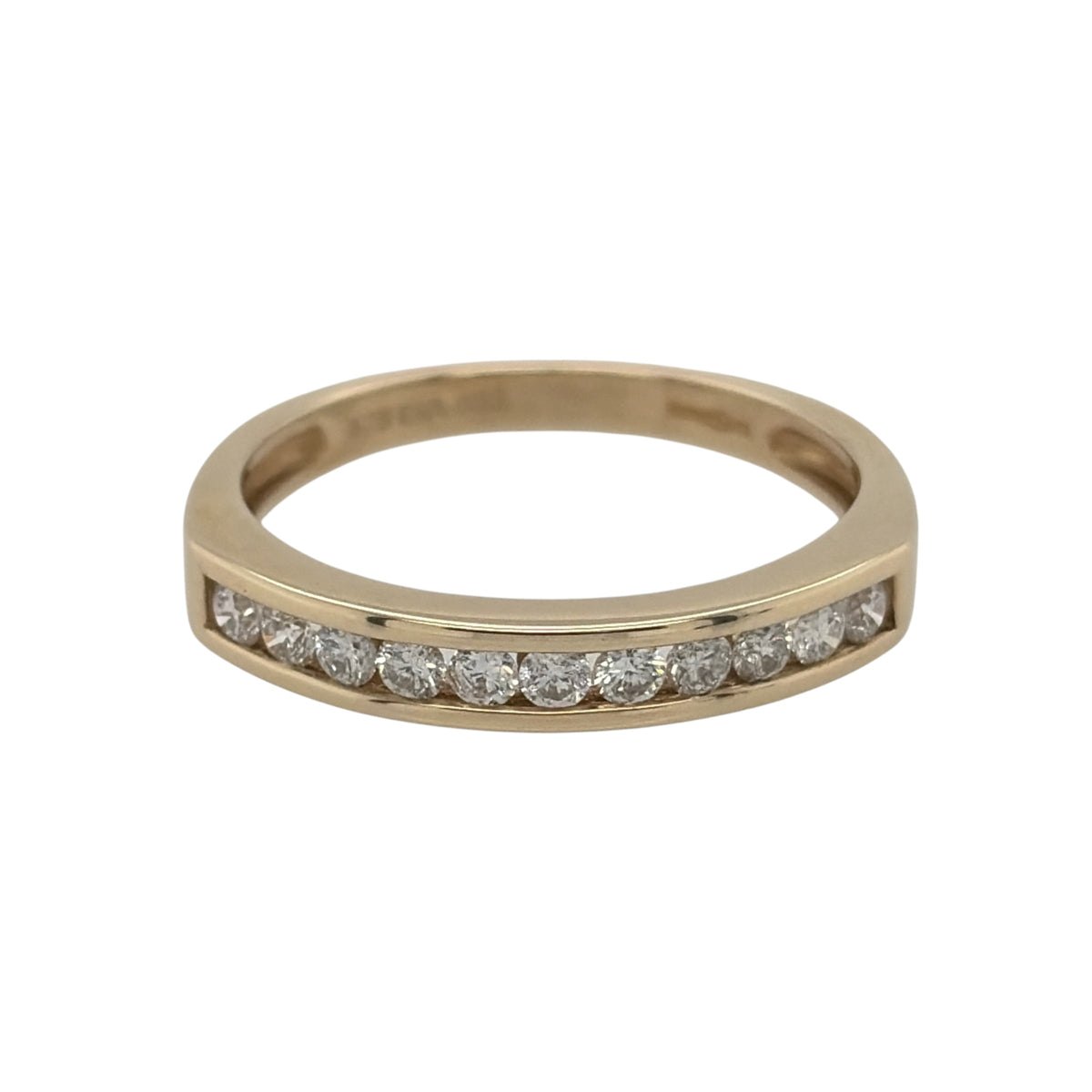 9ct Gold & Diamond Band Ring