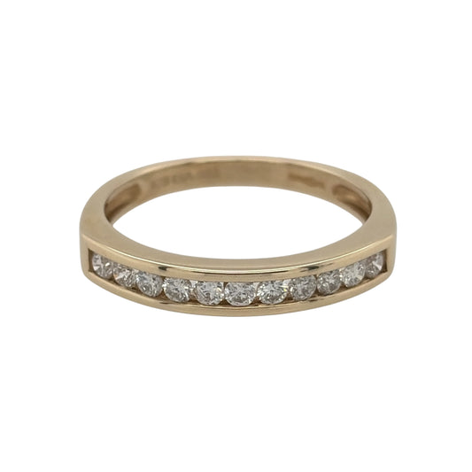 9ct Gold & Diamond Band Ring