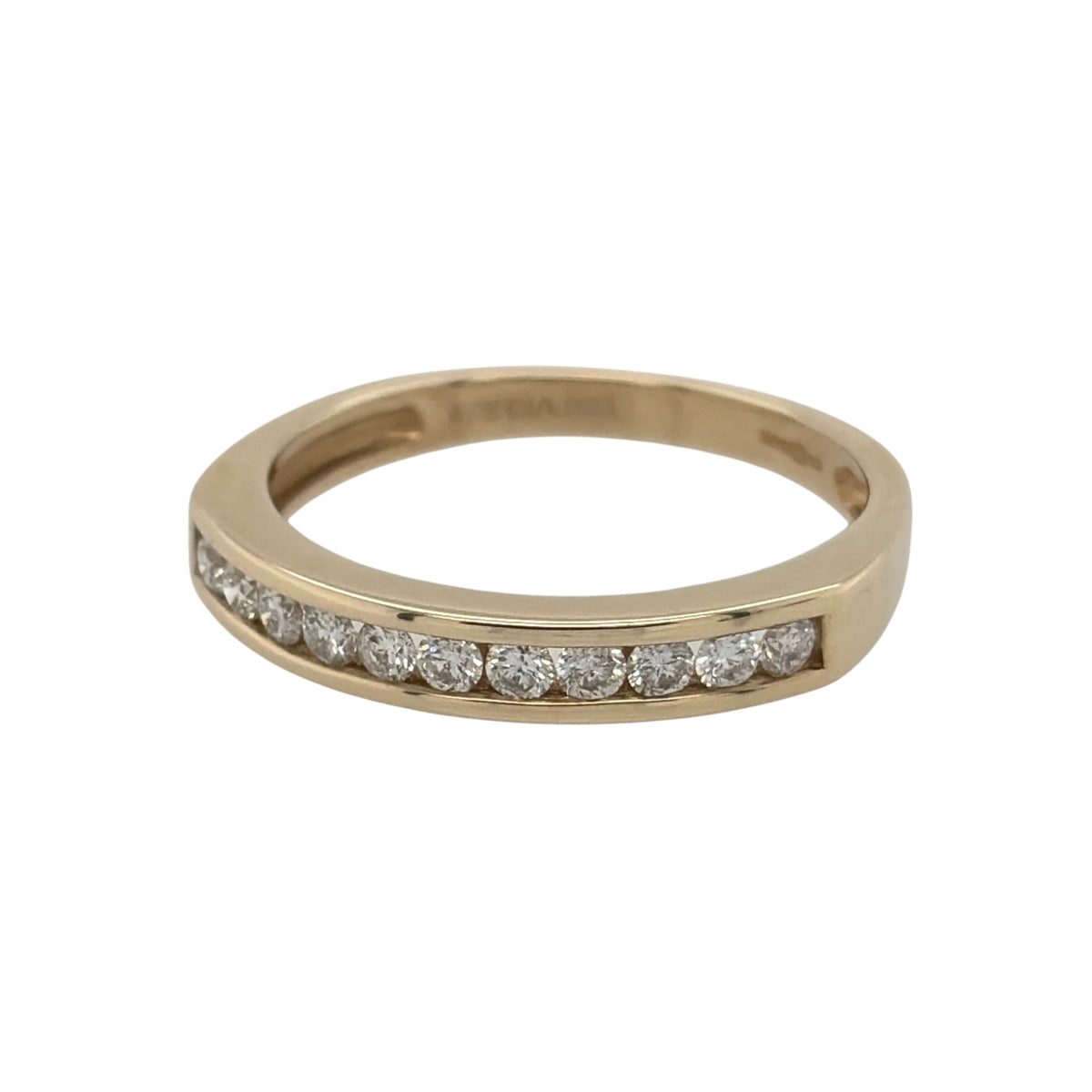 New 9ct Gold &amp; Diamond Band Ring in various sizes with the approx weight 2.20 grams. There is 0.33ct of diamond content in the ring has approximate clarity i1 and colour H - I