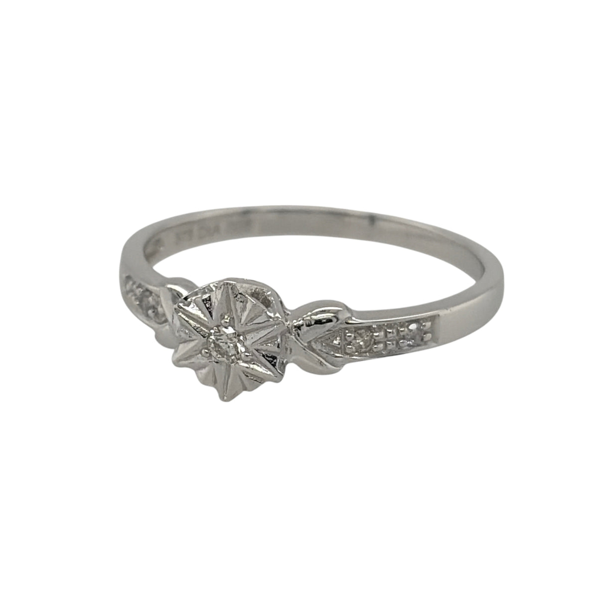 New 9ct White Gold &amp; Diamond Solitaire Ring in various sizes with the approx weight 1.90 grams. There is 0.25ct of diamond content in the ring has approximate clarity i1-i2 and colour H - I