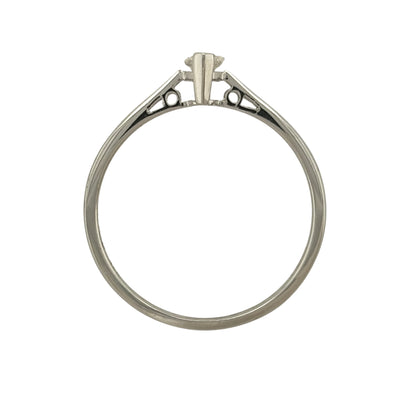 9ct White Gold & Diamond Marquise Cut Solitaire Ring
