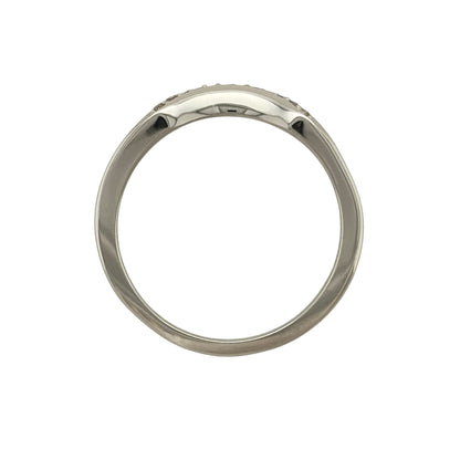 9ct White Gold & Diamond Wishbone Ring
