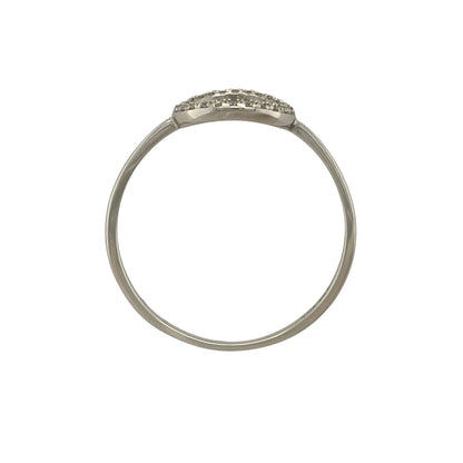 9ct White Gold & Diamond Circle Dress Ring