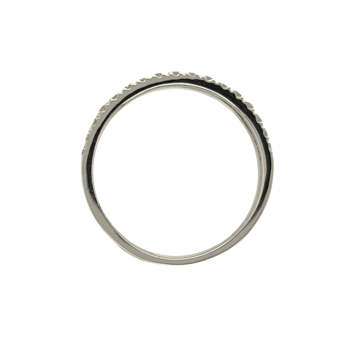 9ct White Gold & Diamond Double Band Dress Ring