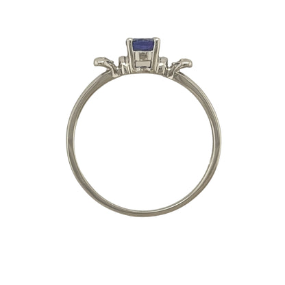 9ct White Gold Diamond & Tanzanite Ring