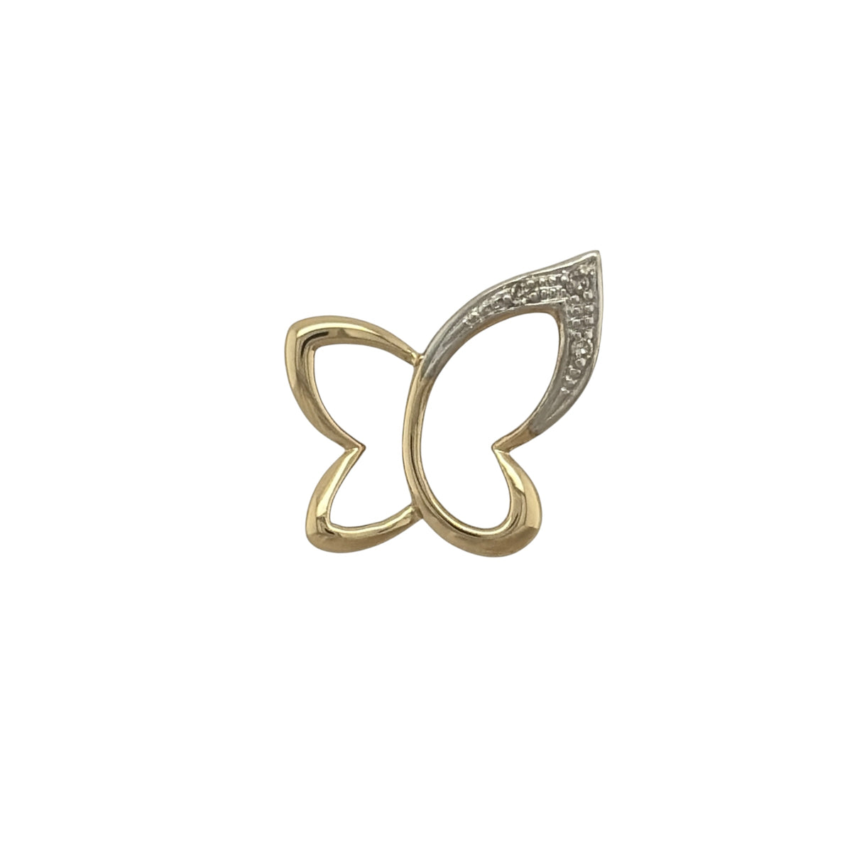 9ct Gold & Diamond Butterfly Pendant