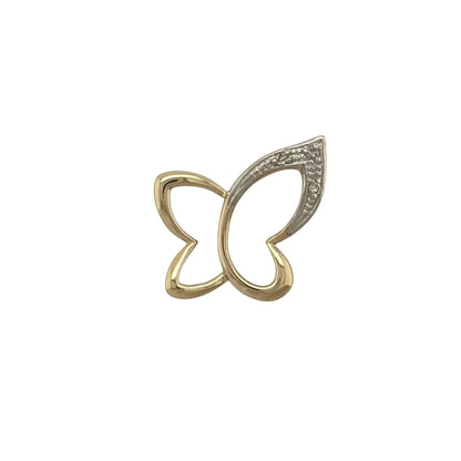 9ct Gold & Diamond Butterfly Pendant