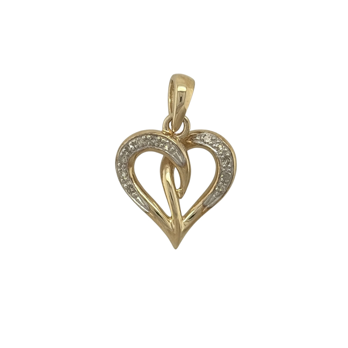 9ct Gold & Diamond Heart Pendant