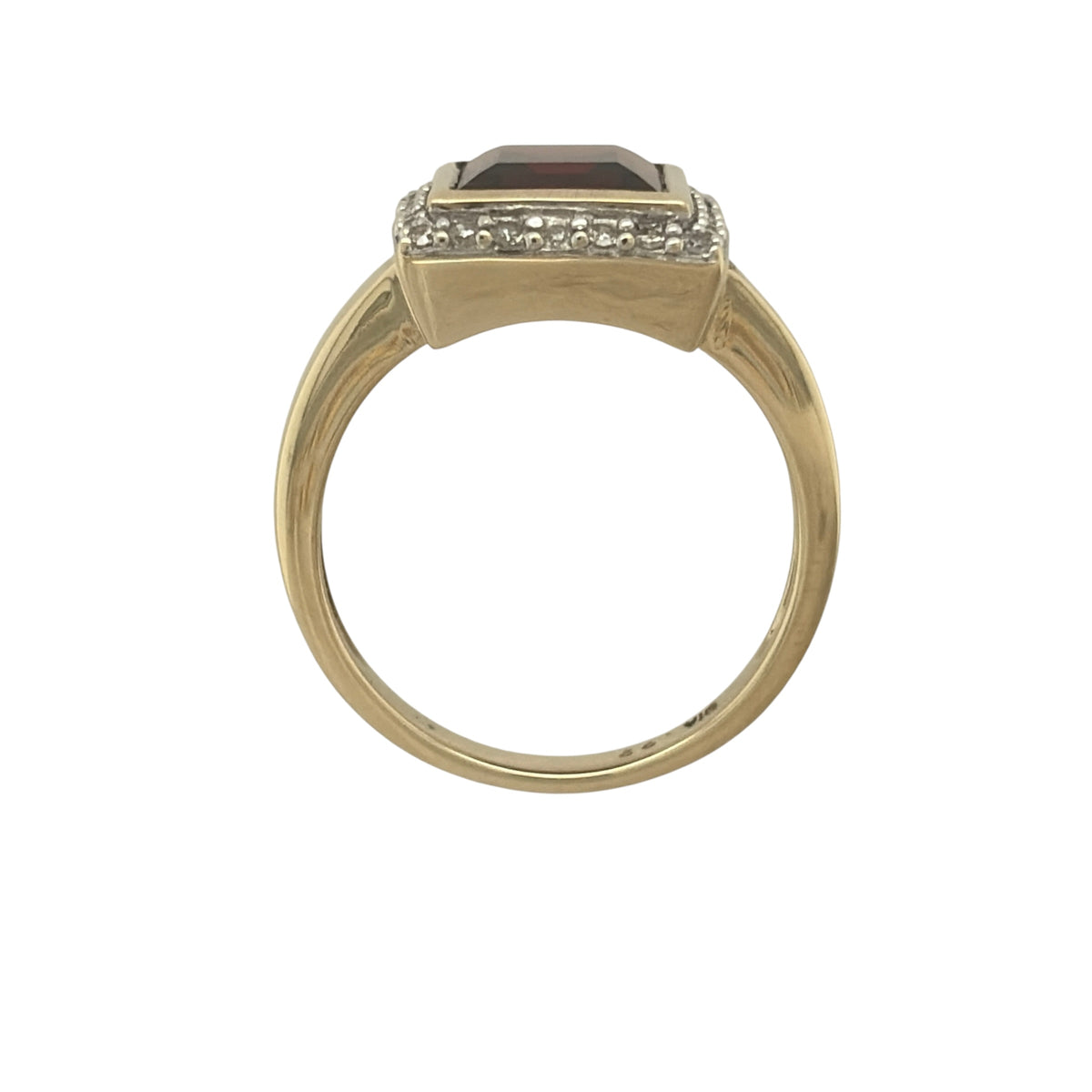 9ct Gold Diamond & Garnet Cluster Ring
