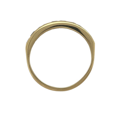 18ct Gold Diamond & Sapphire Band Ring