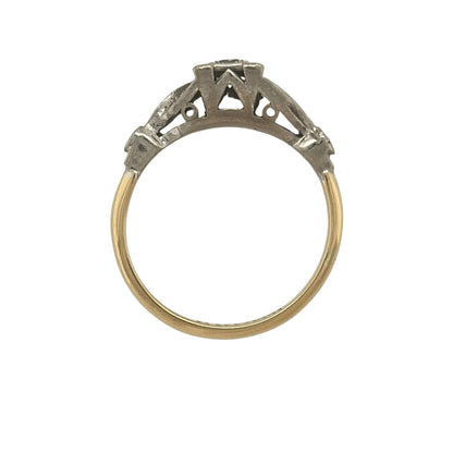 18ct Gold & Platinum Diamond Solitaire Ring