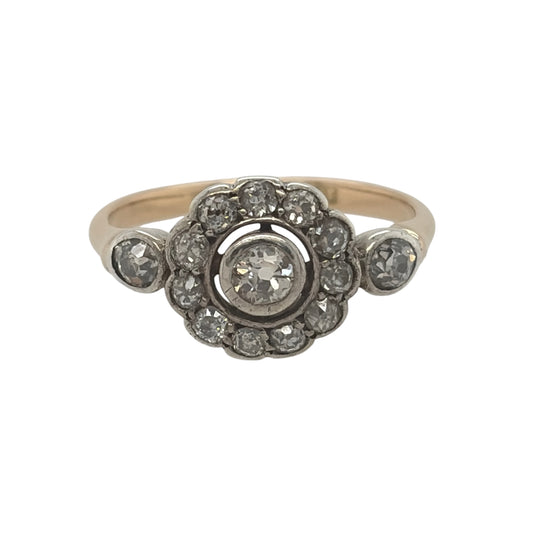 18ct Gold & Diamond Flower Cluster Ring