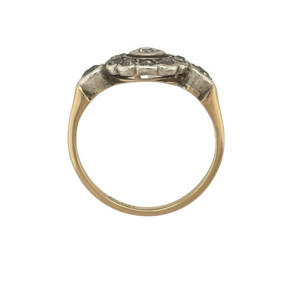 18ct Gold & Diamond Flower Cluster Ring