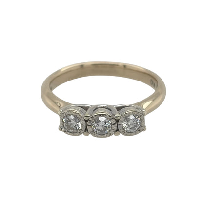 9ct Gold & Diamond Trilogy Ring