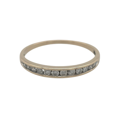 9ct Gold & Diamond Band Ring