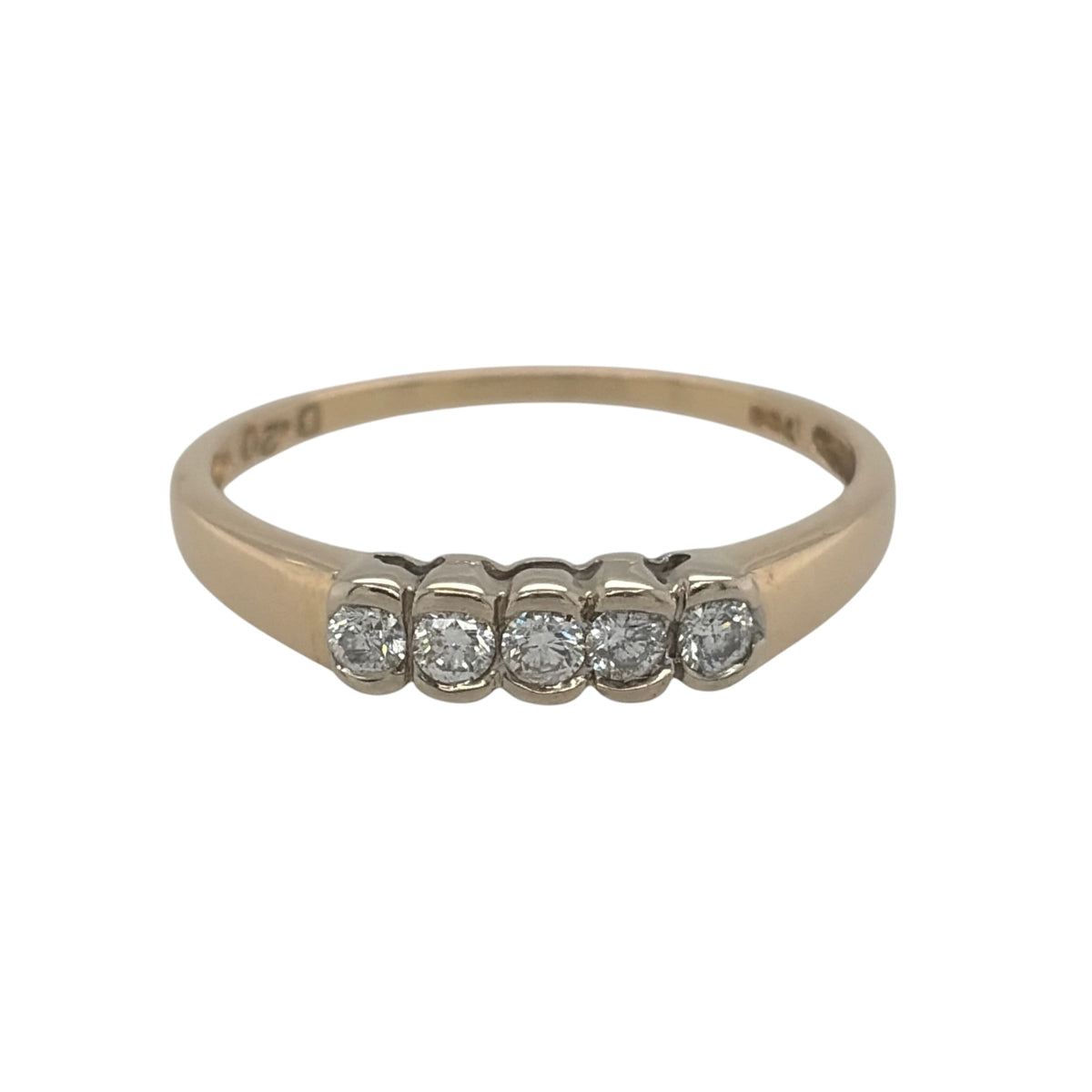 18ct Gold & Diamond Five Stone Band Ring