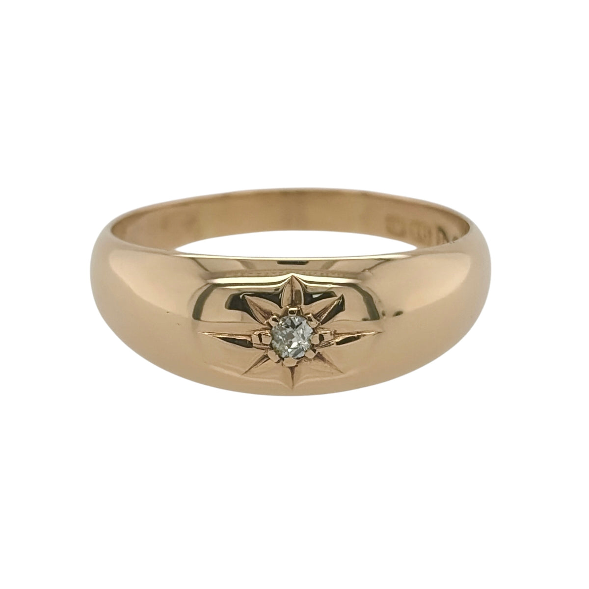 18ct Gold & Diamond Starburst Set Band Ring