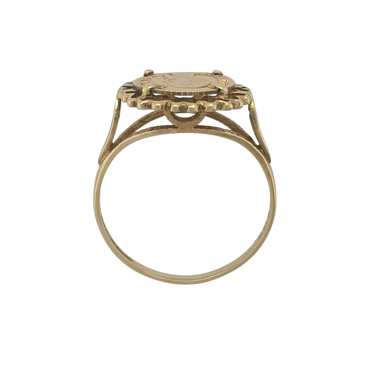 9ct Gold Coin Ring