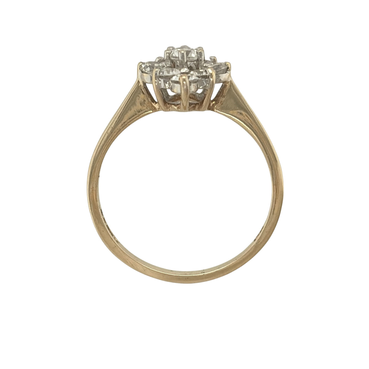 9ct Gold & Cubic Zirconia Cluster Ring