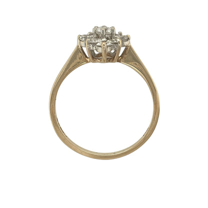 9ct Gold & Cubic Zirconia Cluster Ring