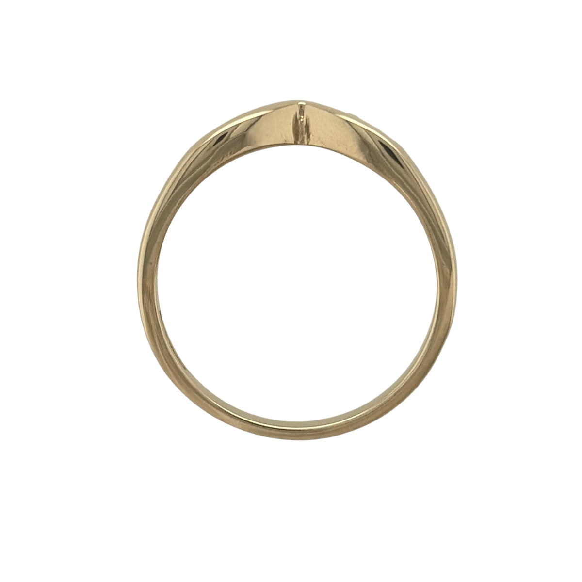 9ct Gold Garnet & Cubic Zirconia Wishbone Ring