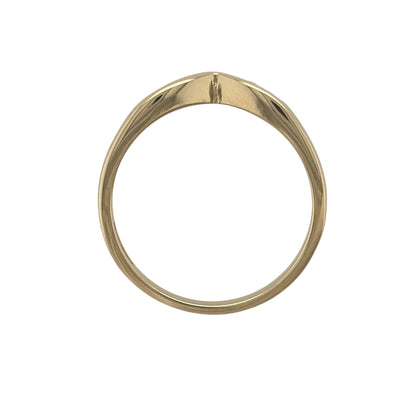 9ct Gold Garnet & Cubic Zirconia Wishbone Ring