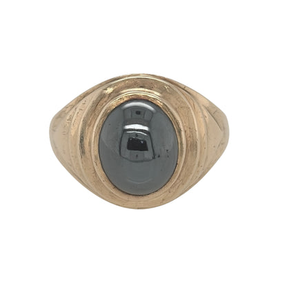 9ct Gold & Hematite Signet Ring