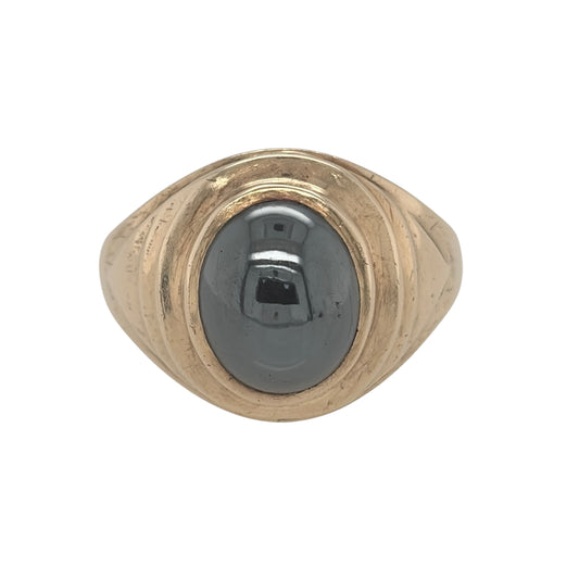 9ct Gold & Hematite Signet Ring