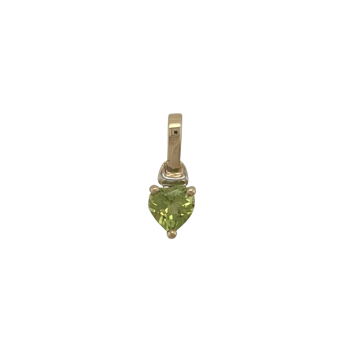 9ct Gold & Peridot Heart Pendant