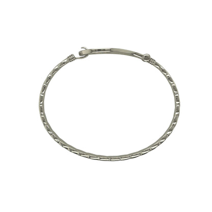 New 925 Silver & Cubic Zirconia Set Children's Horseshoe Bangle