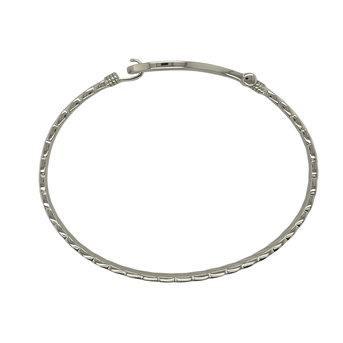 New 925 Silver & Pink Cubic Zirconia Set Horseshoe Bangle