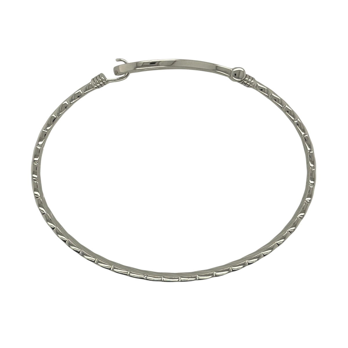 New 925 Silver & Cubic Zirconia Set Horseshoe Bangle